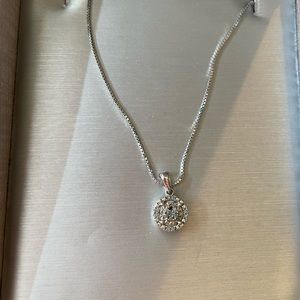 Sterling Silver Diamond Necklace